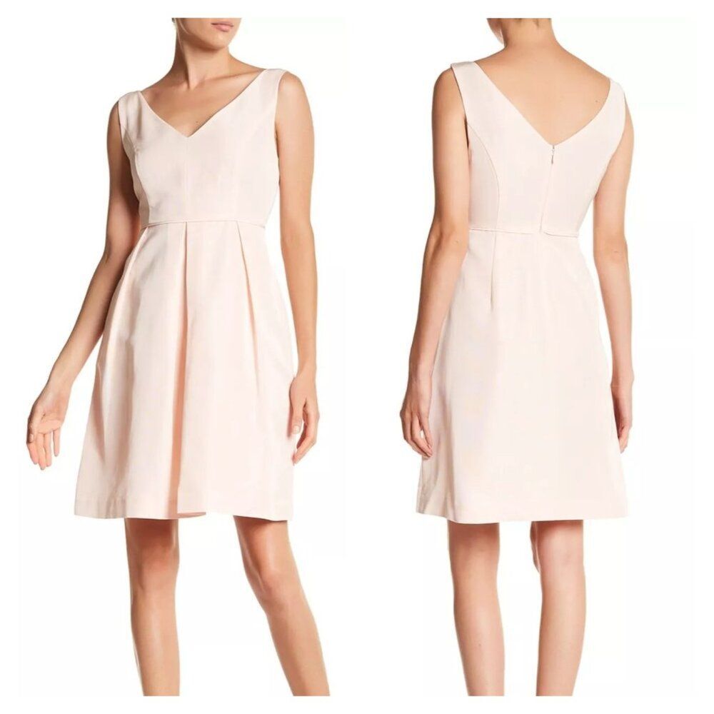 NEW J. Crew Pink Kami Pleated‎ Dress Bridesmaid Wedding Sleeveless Size 8